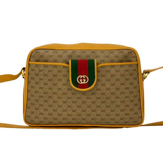 GUCCI Shoulder Bag leather Brown Sherry line