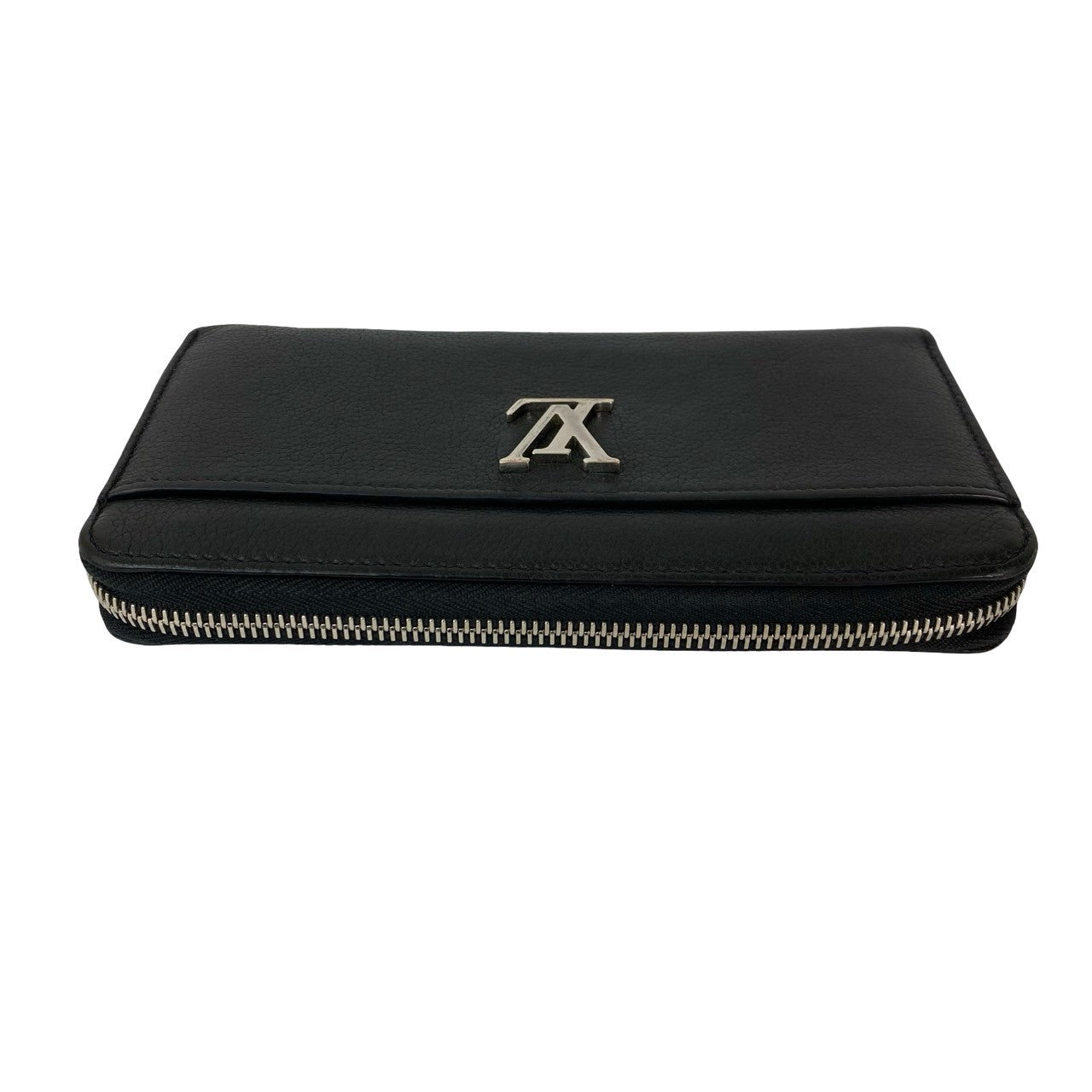 LOUIS VUITTON Long Wallet Purse leather black Zippy Rock Me