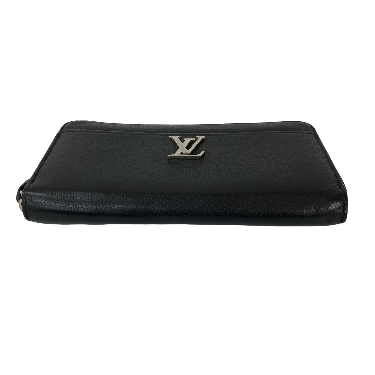LOUIS VUITTON Long Wallet Purse leather black Zippy Rock Me