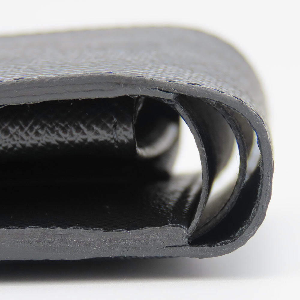 LOEWE Bifold Wallet Leather, PVC gray anagram mens Used Authentic