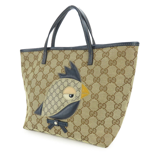 GUCCI Handbag 271101 GG canvas , leather , GG Supreme canvas beige Chilled license Papagallo Women Used Authentic