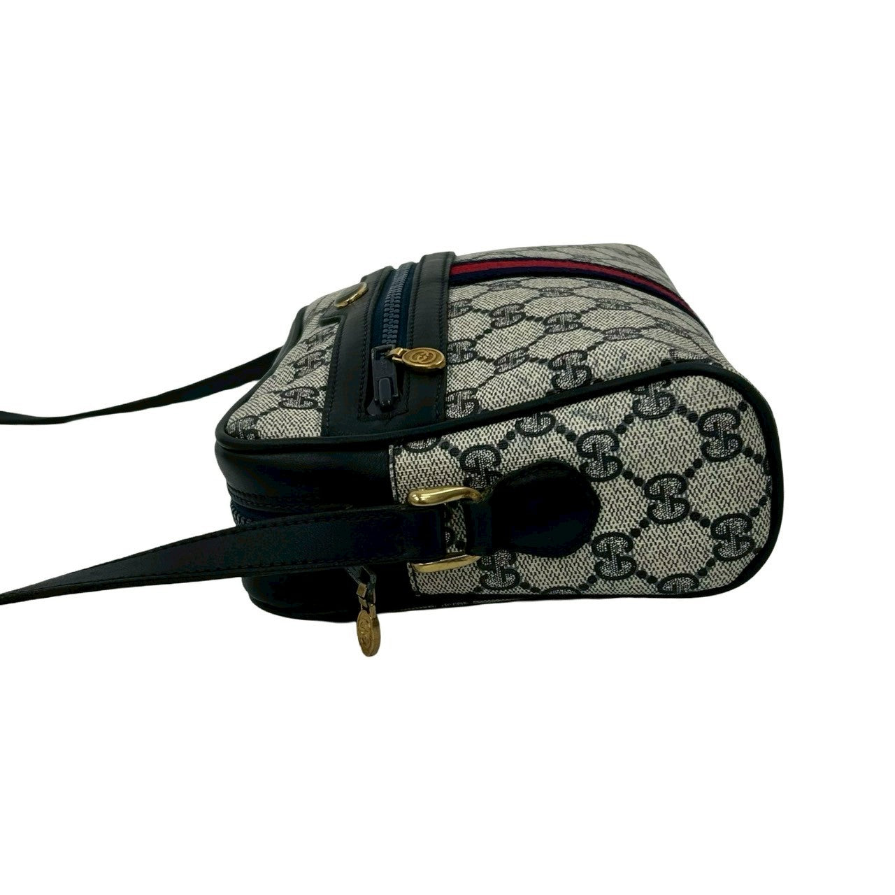 GUCCI Shoulder Bag PVC Navy Sherry line