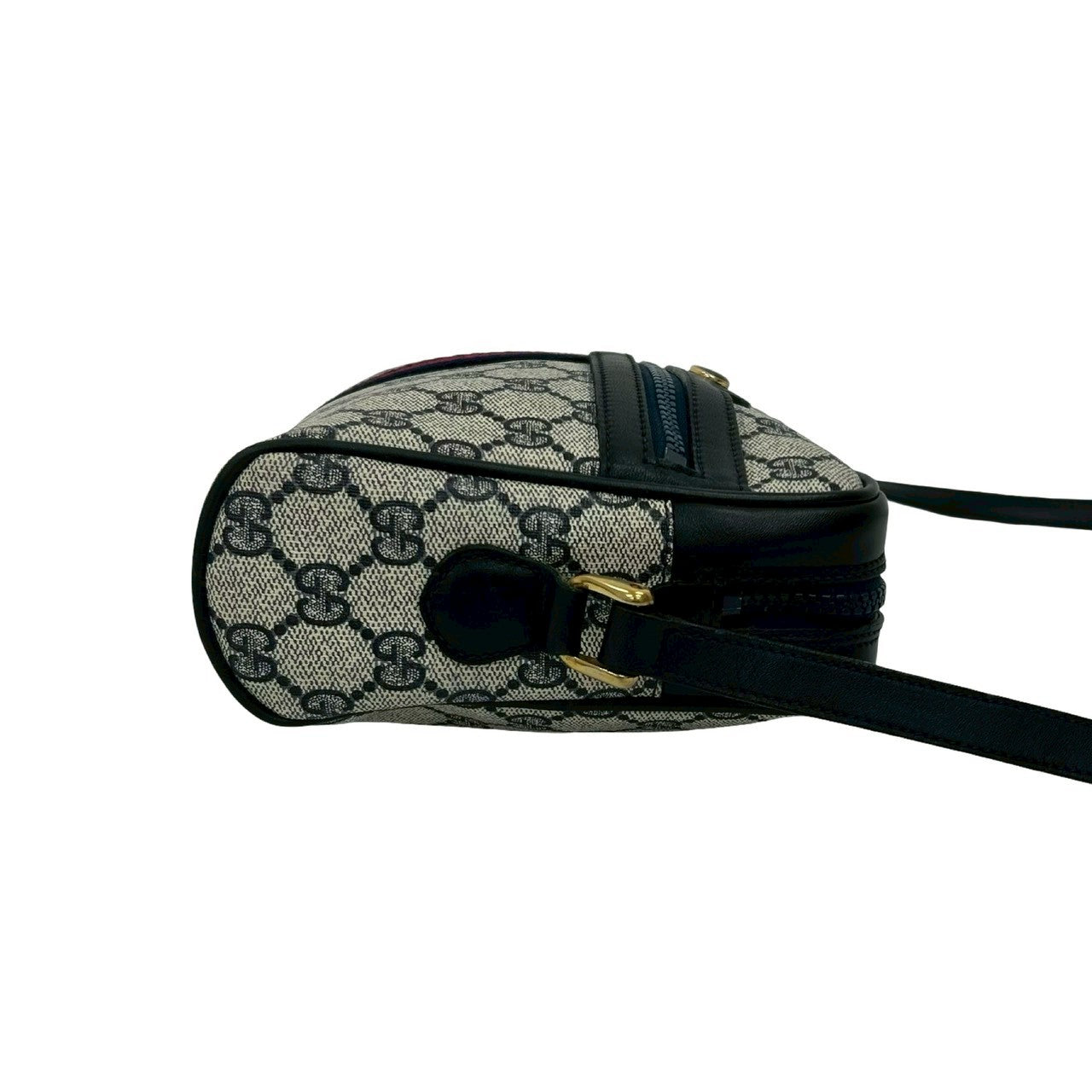 GUCCI Shoulder Bag PVC Navy Sherry line