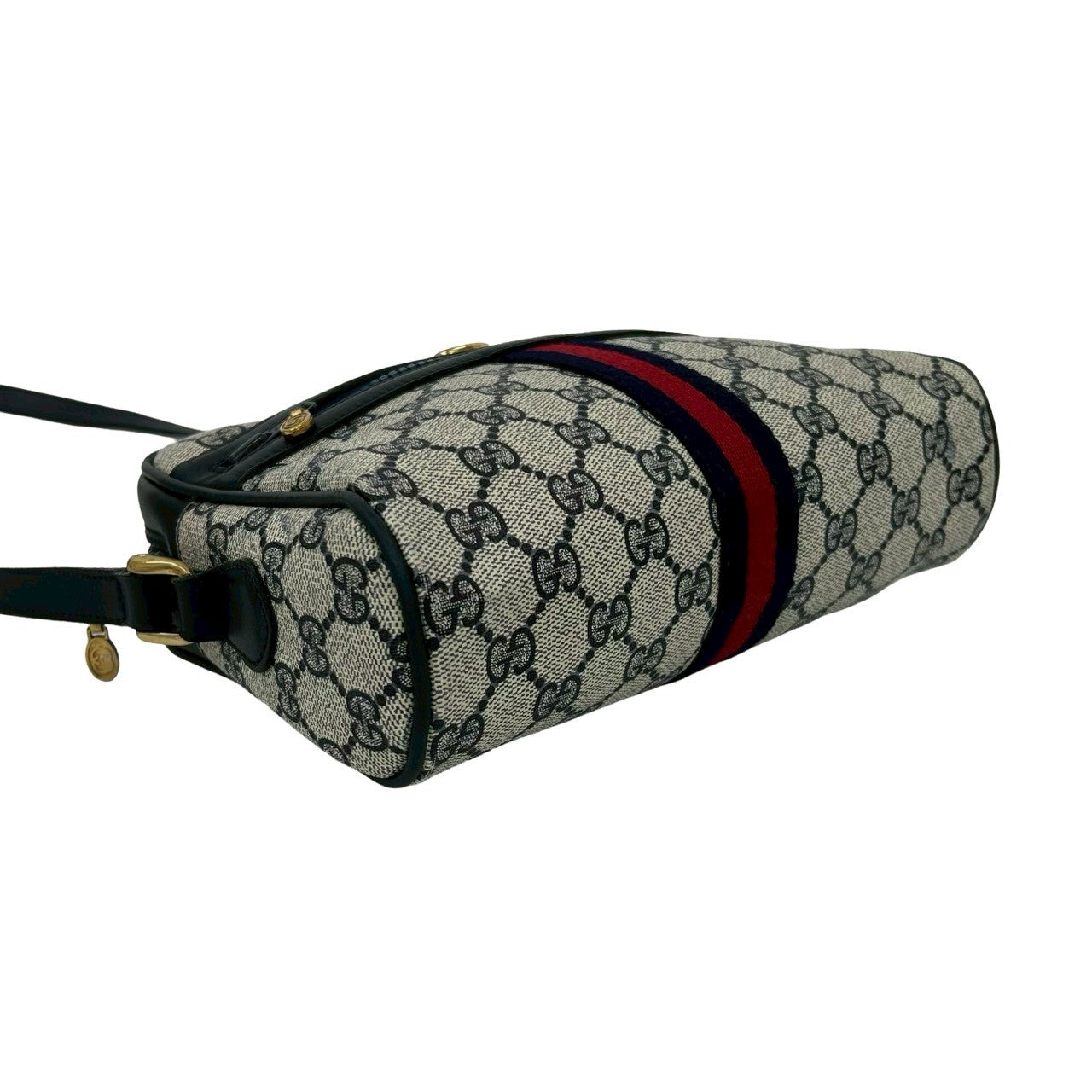 GUCCI Shoulder Bag PVC Navy Sherry line