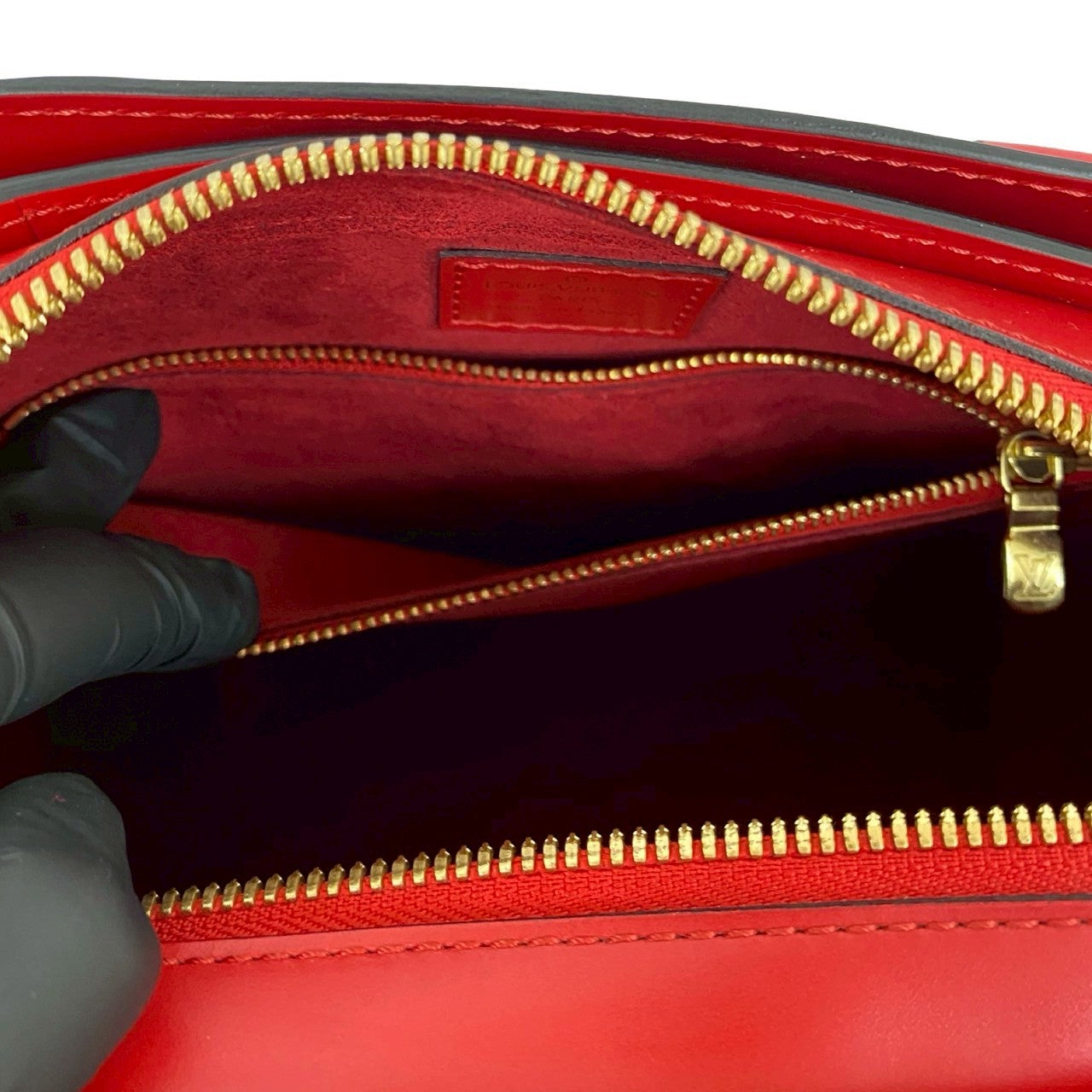 LOUIS VUITTON Handbag Epi Leather Red Epi Ponneuf