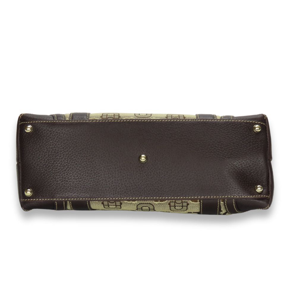 GUCCI Handbag 145761 canvas beige Horsebit