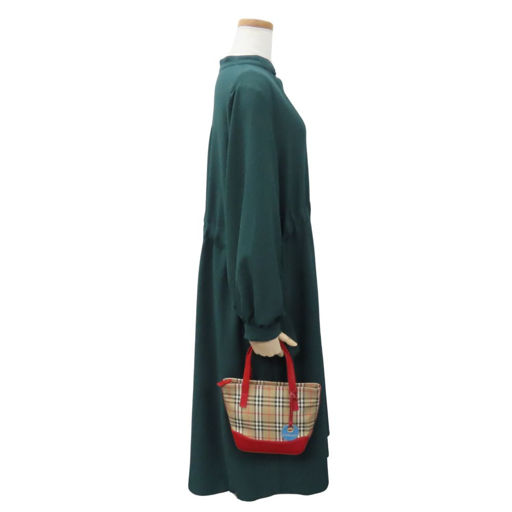 BURBERRY Handbag canvas Red