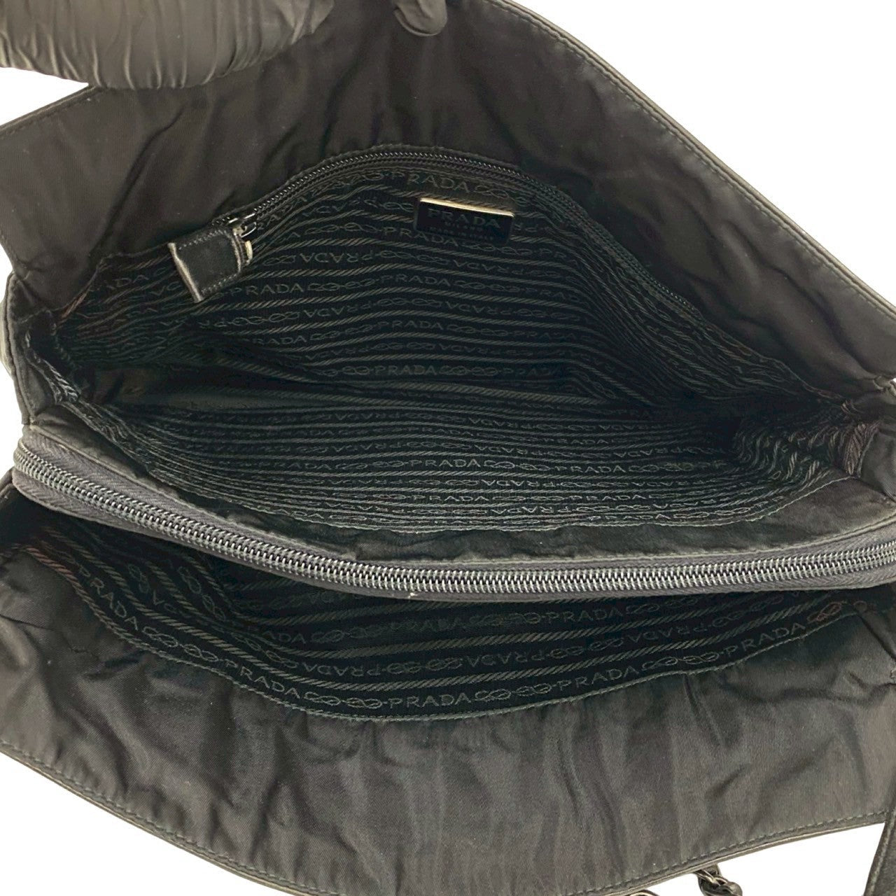 PRADA Tote Bag leather black