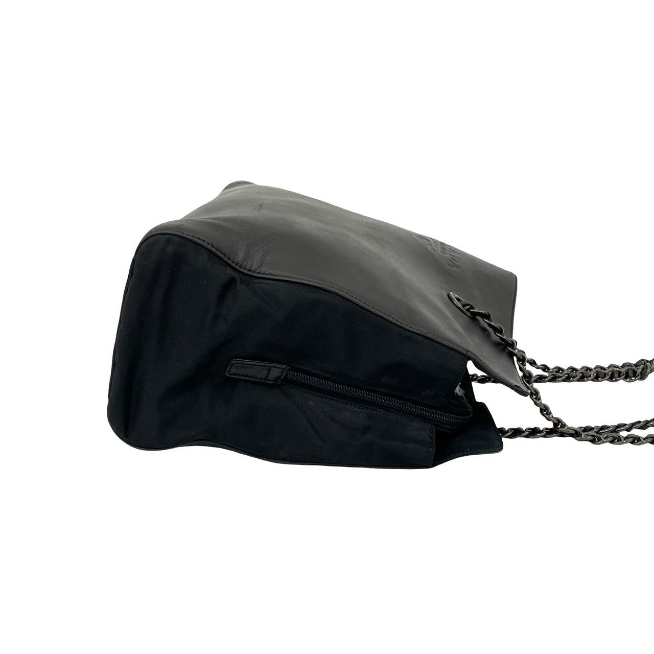 PRADA Tote Bag leather black