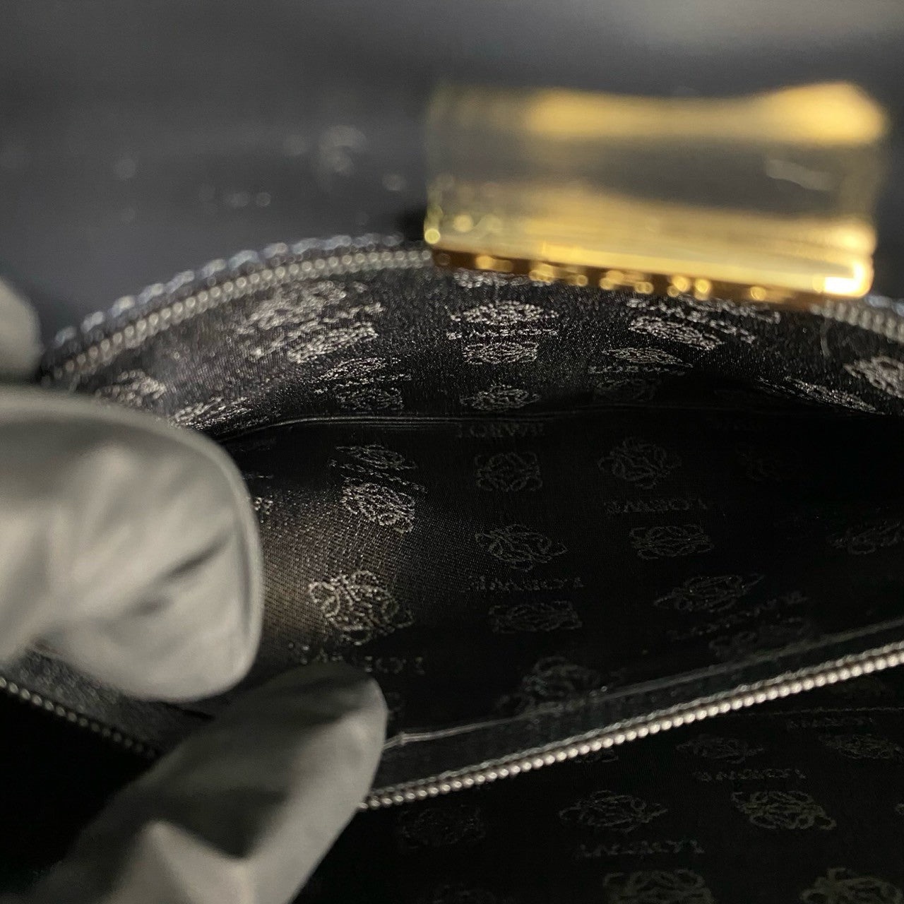 LOEWE Shoulder Bag leather Navy