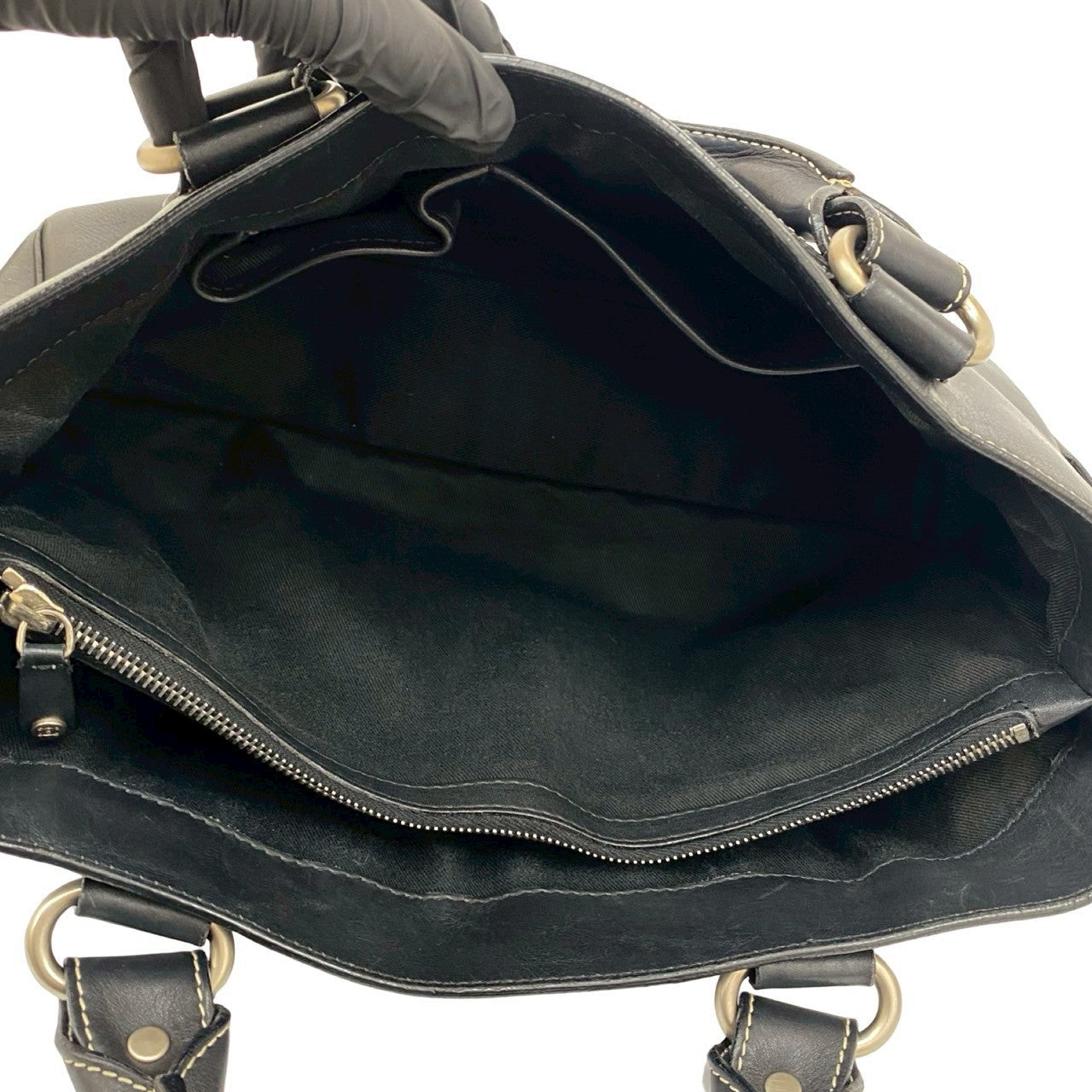 CELINE Handbag leather black Boogie bag