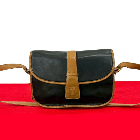 CELINE Shoulder Bag leather black