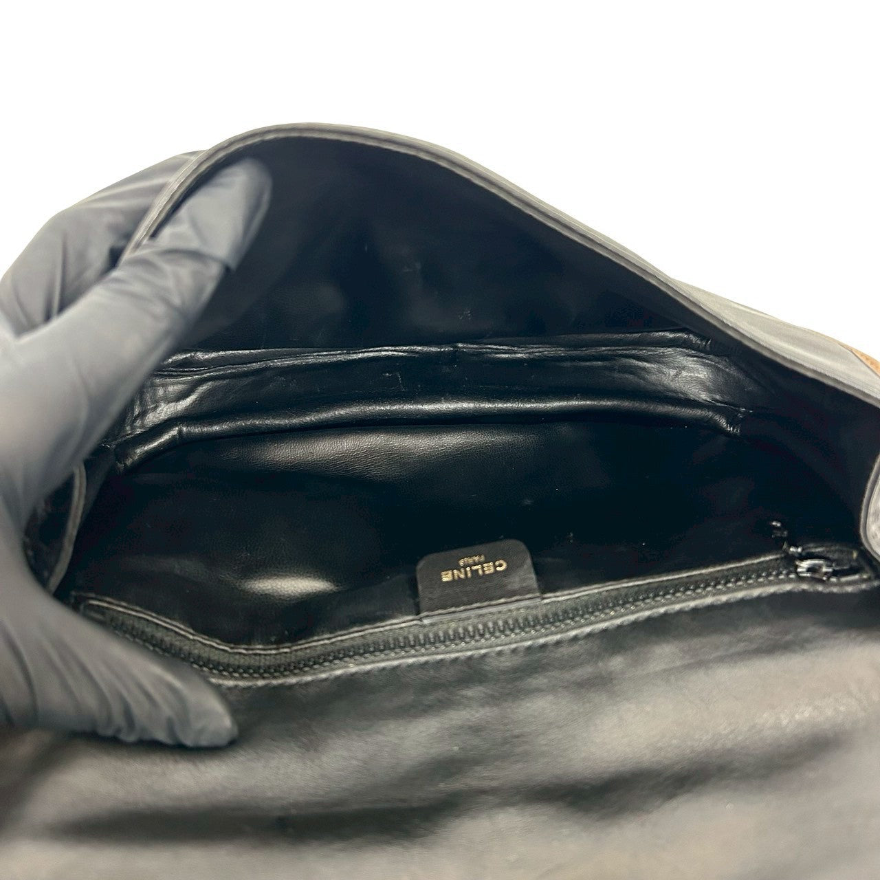 CELINE Shoulder Bag leather black