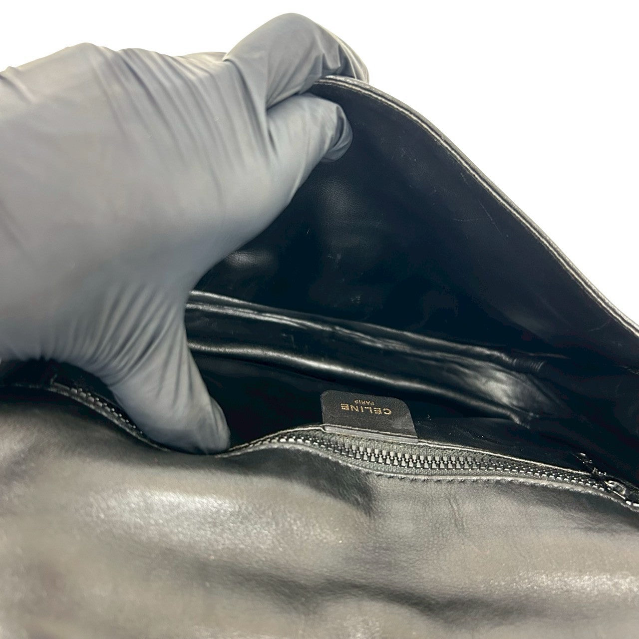 CELINE Shoulder Bag leather black