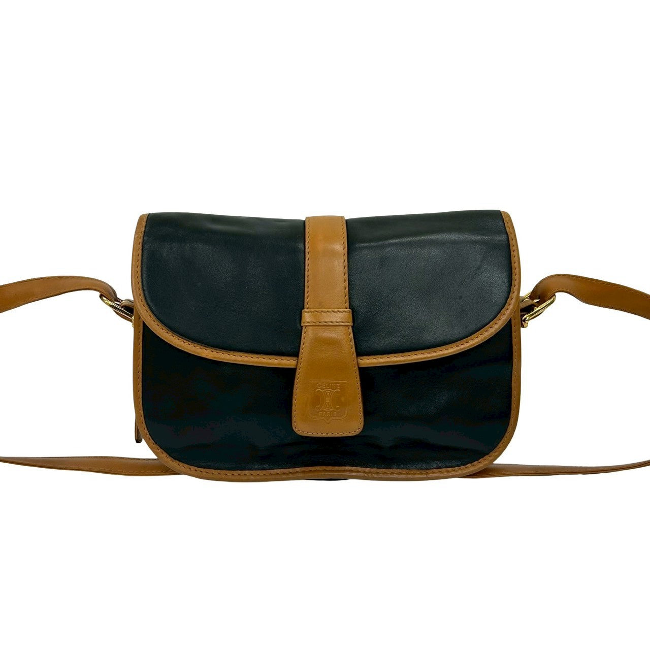 CELINE Shoulder Bag leather black