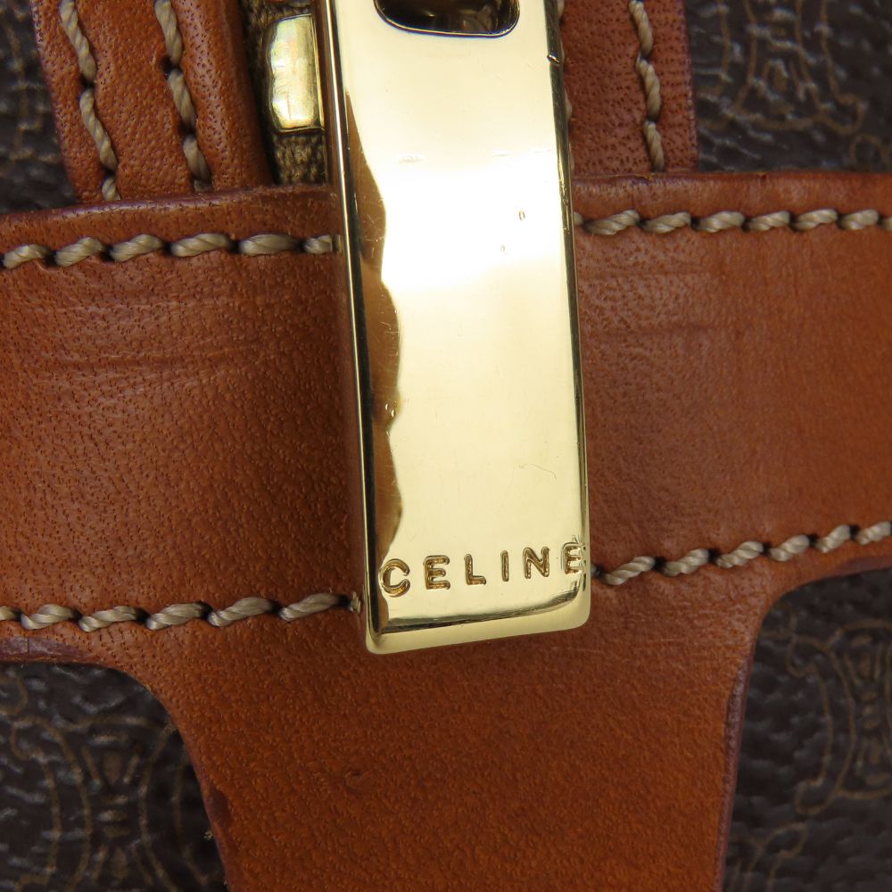 CELINE Handbag PVC, Leather Brown Women Used Authentic