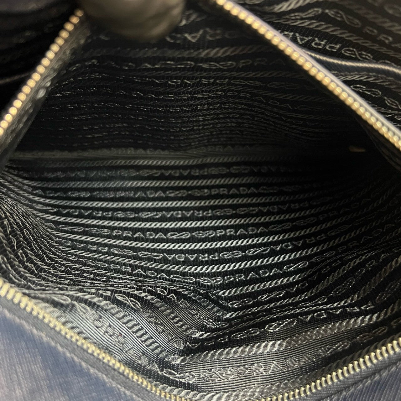 PRADA Handbag leather Navy