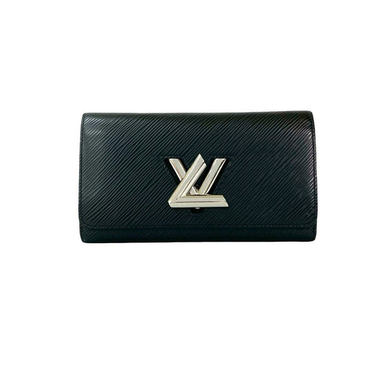 LOUIS VUITTON Long Wallet Purse Epi Leather black Epi Portefeuille twist