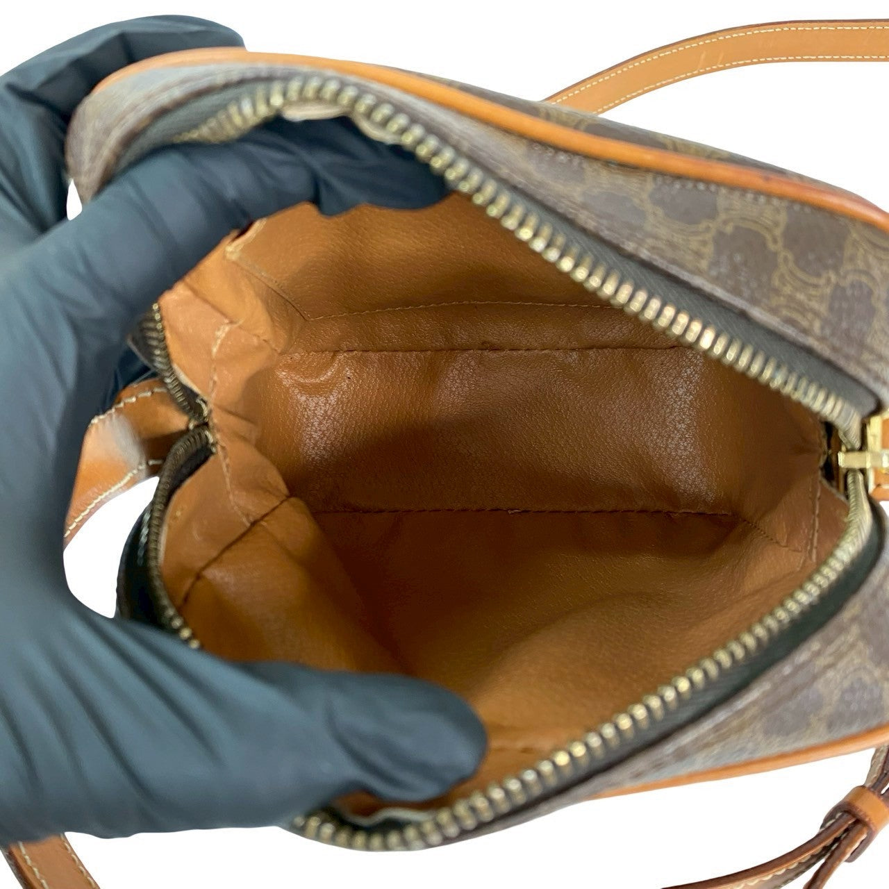CELINE Shoulder Bag leather Brown