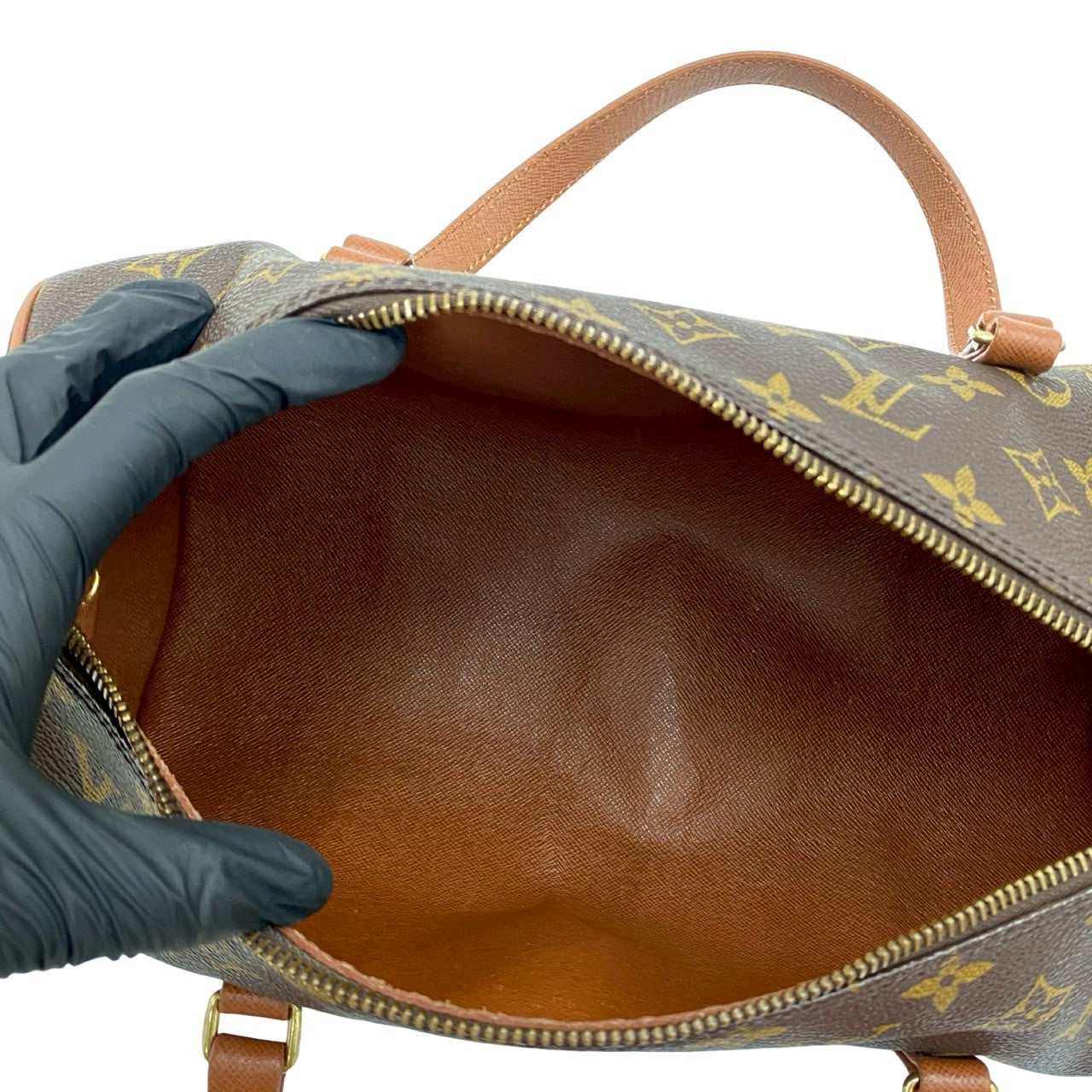 LOUIS VUITTON Handbag leather Brown Monogram Papillon30