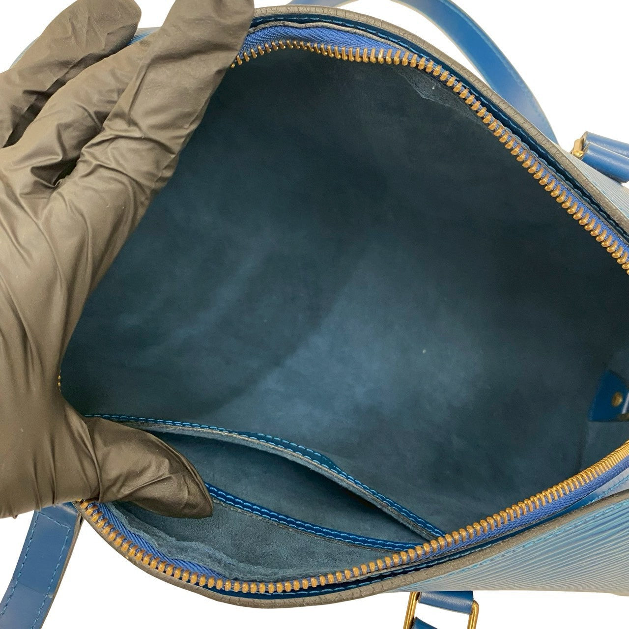 LOUIS VUITTON Handbag Epi Leather blue Epi Suflo