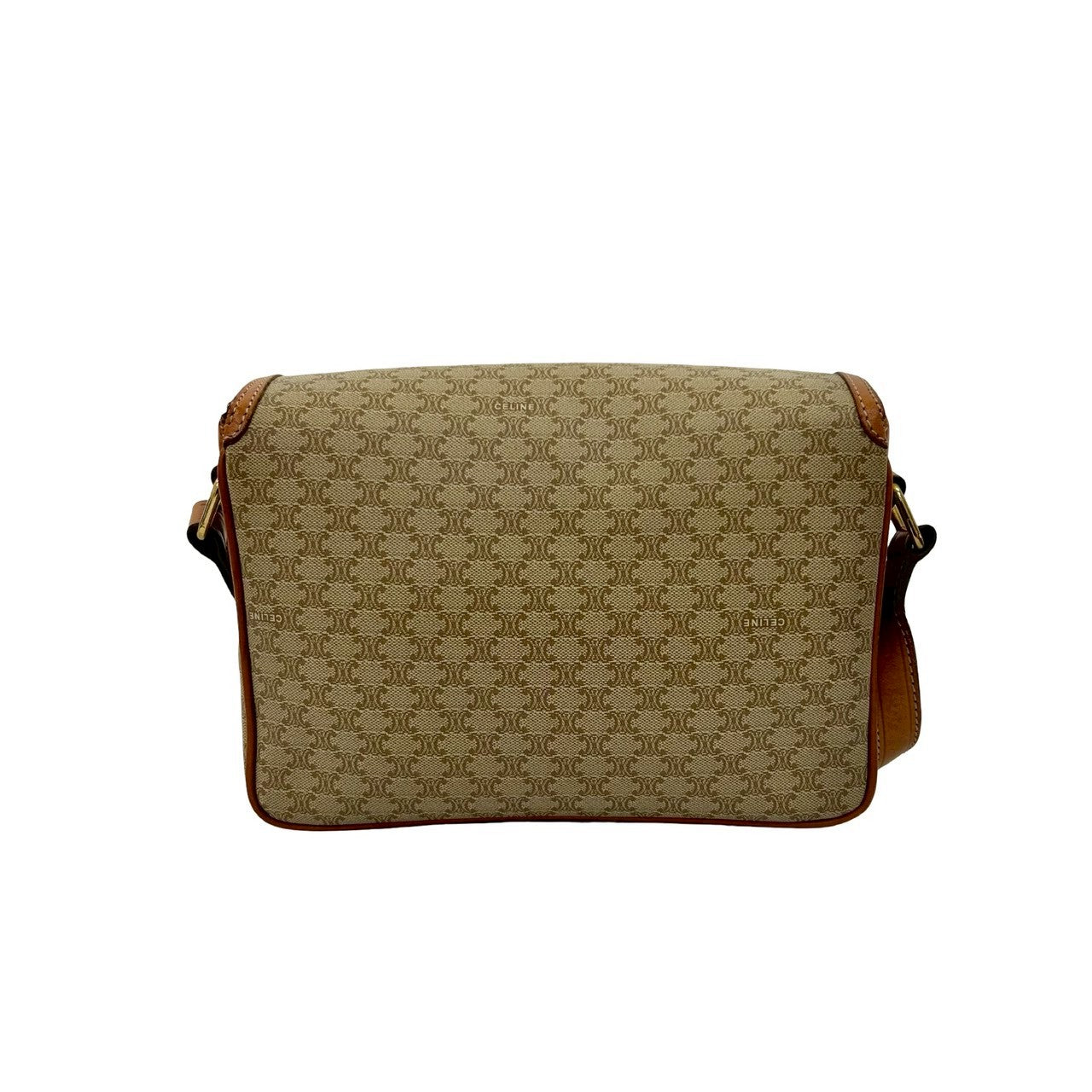 CELINE Shoulder Bag leather beige