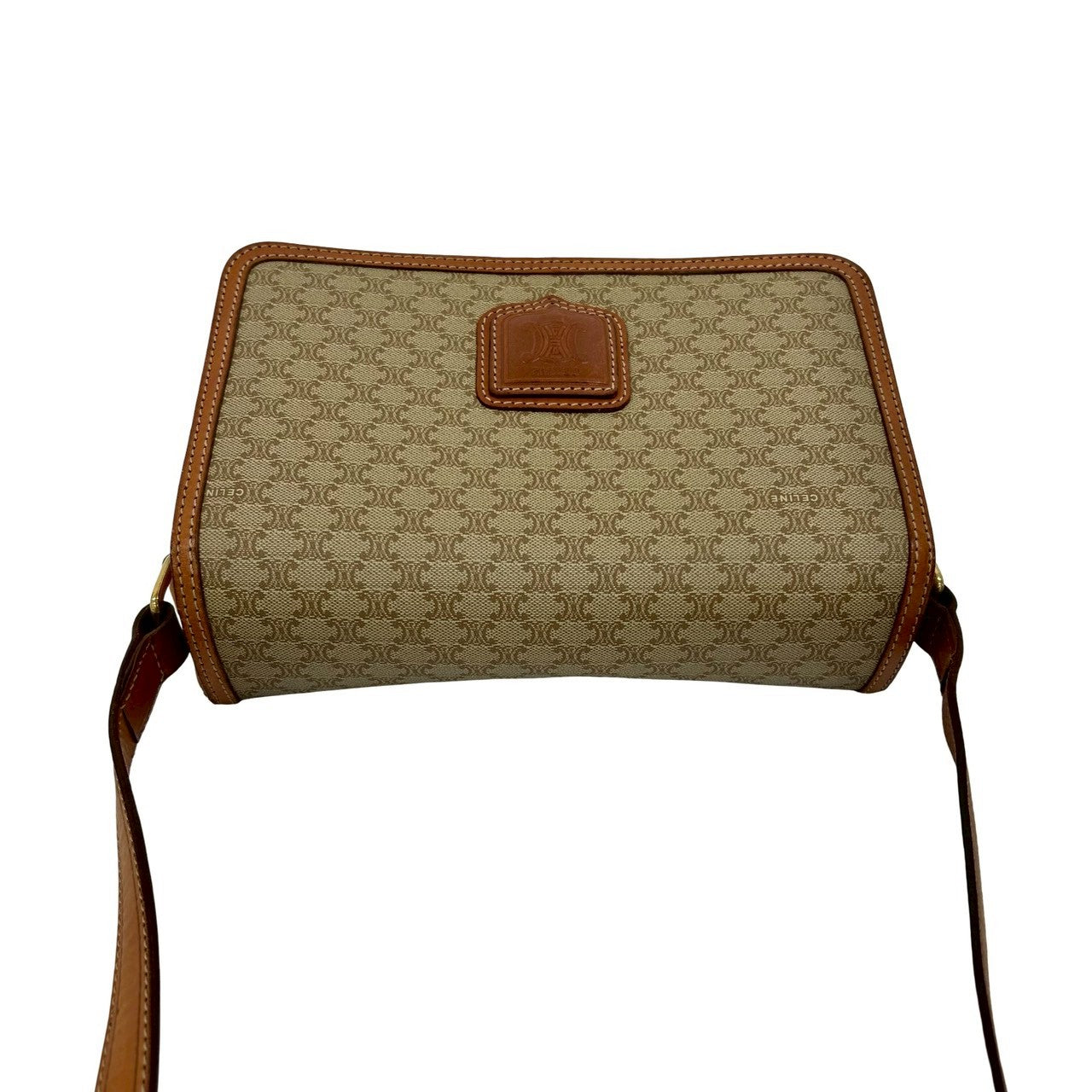 CELINE Shoulder Bag leather beige