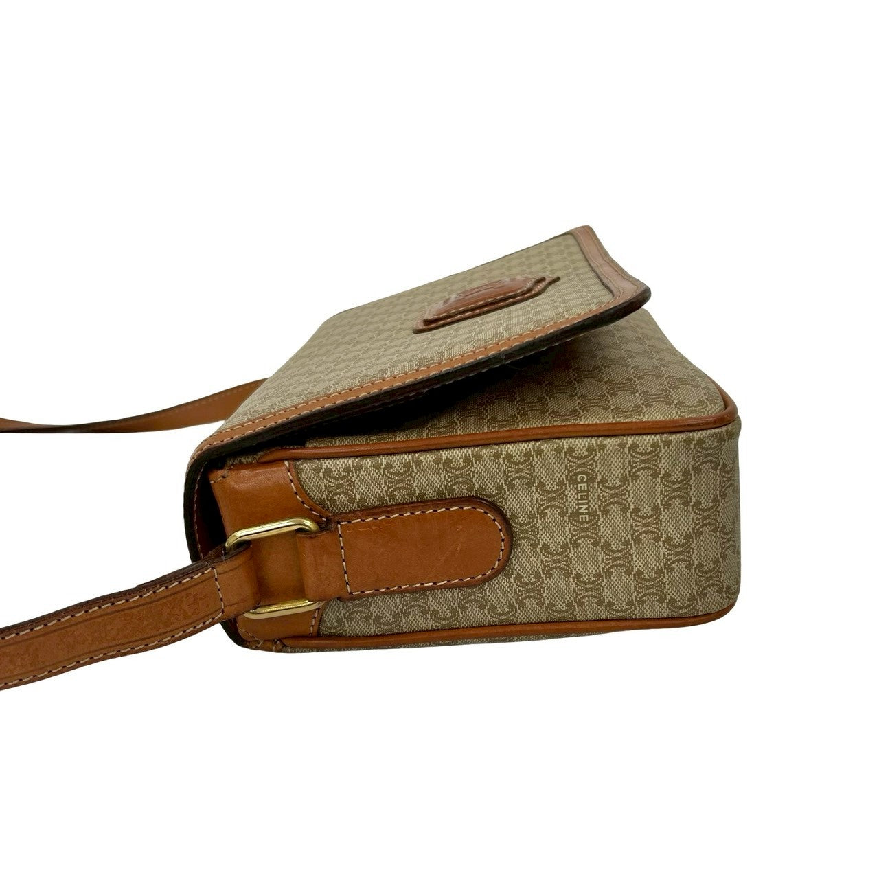 CELINE Shoulder Bag leather beige