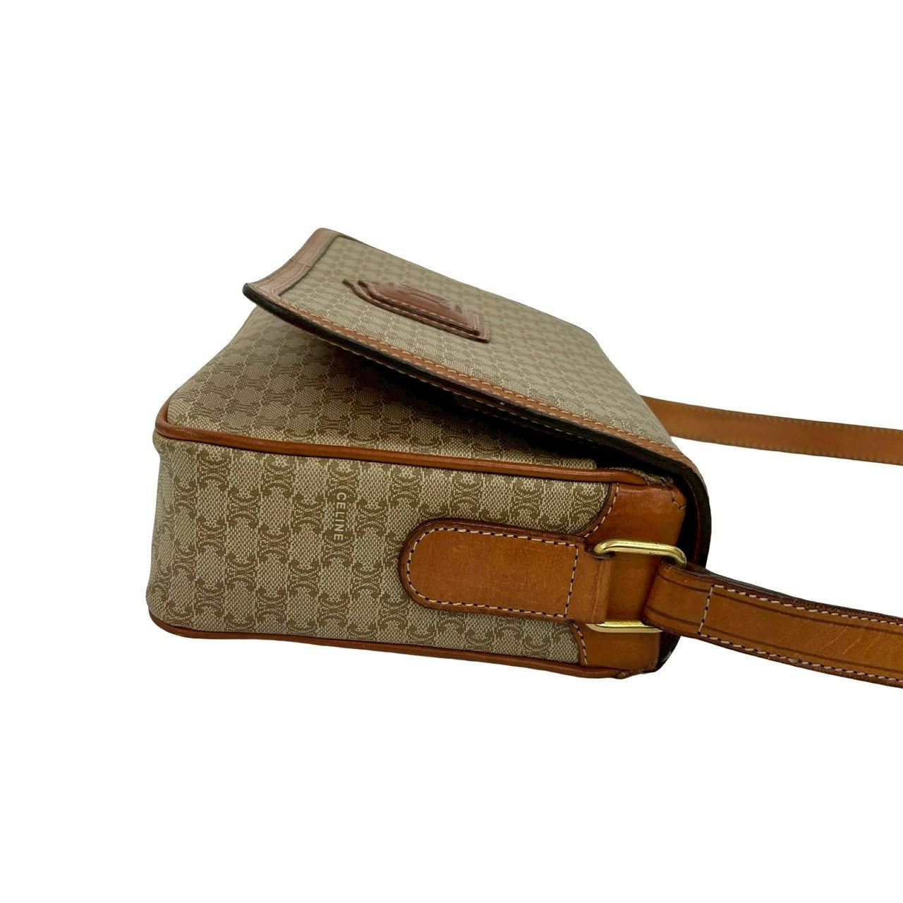 CELINE Shoulder Bag leather beige