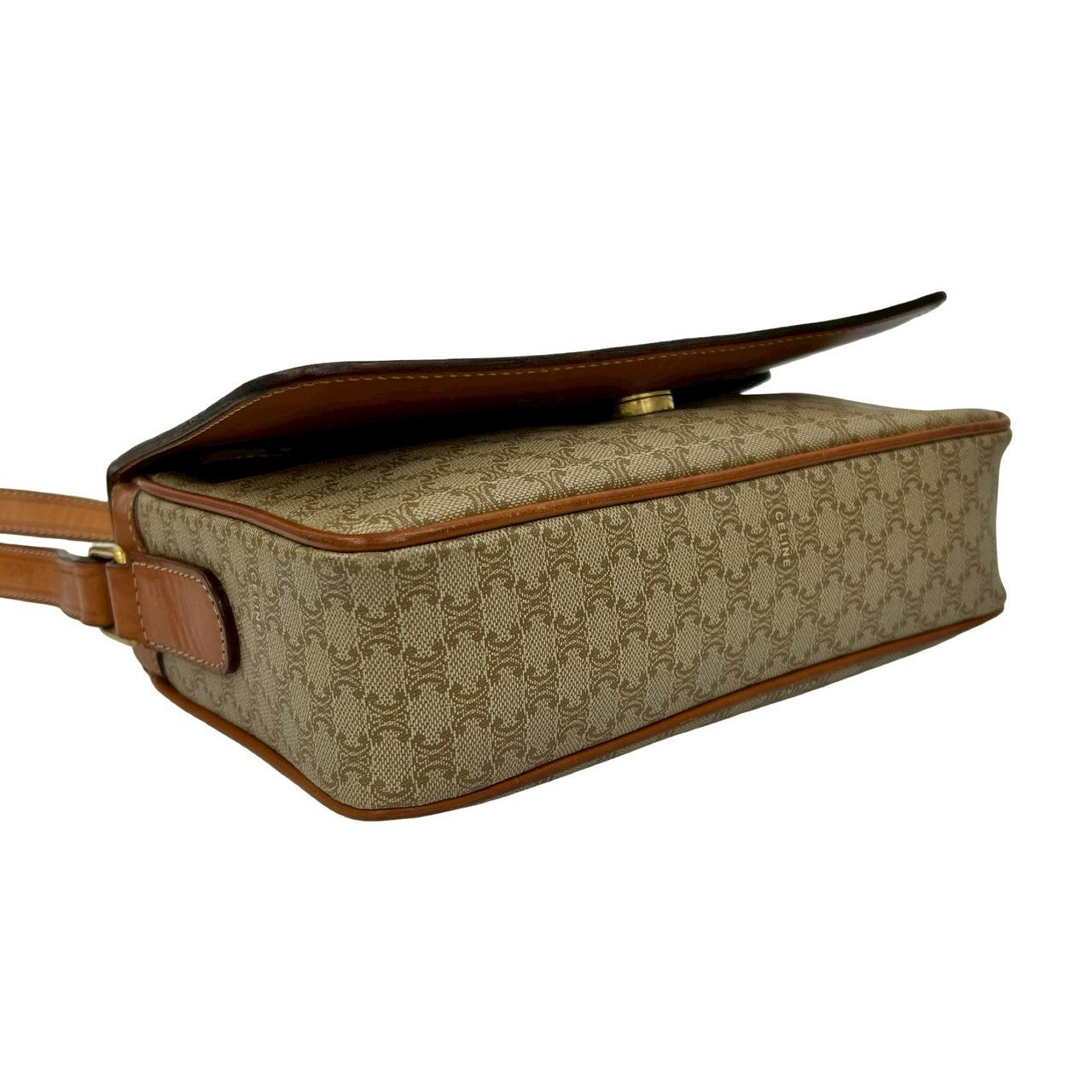 CELINE Shoulder Bag leather beige
