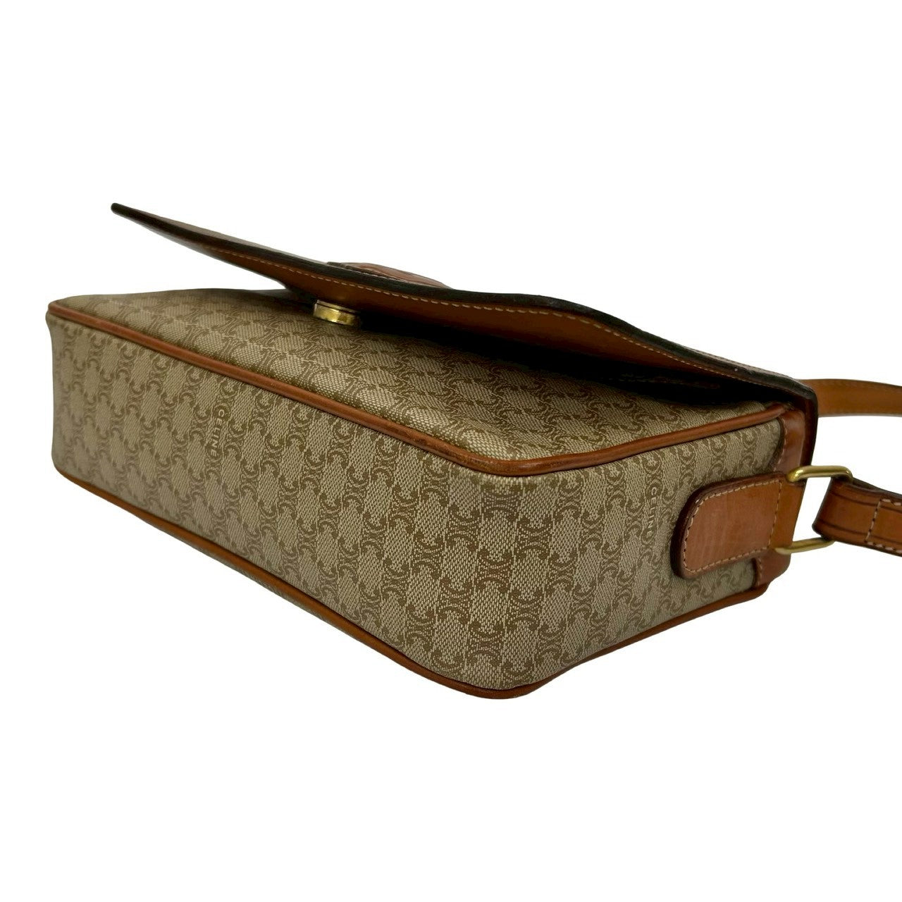 CELINE Shoulder Bag leather beige
