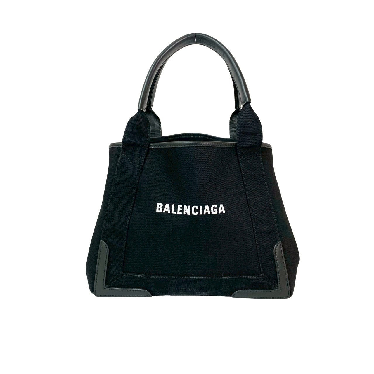 BALENCIAGA Handbag canvas black Navy Kabas