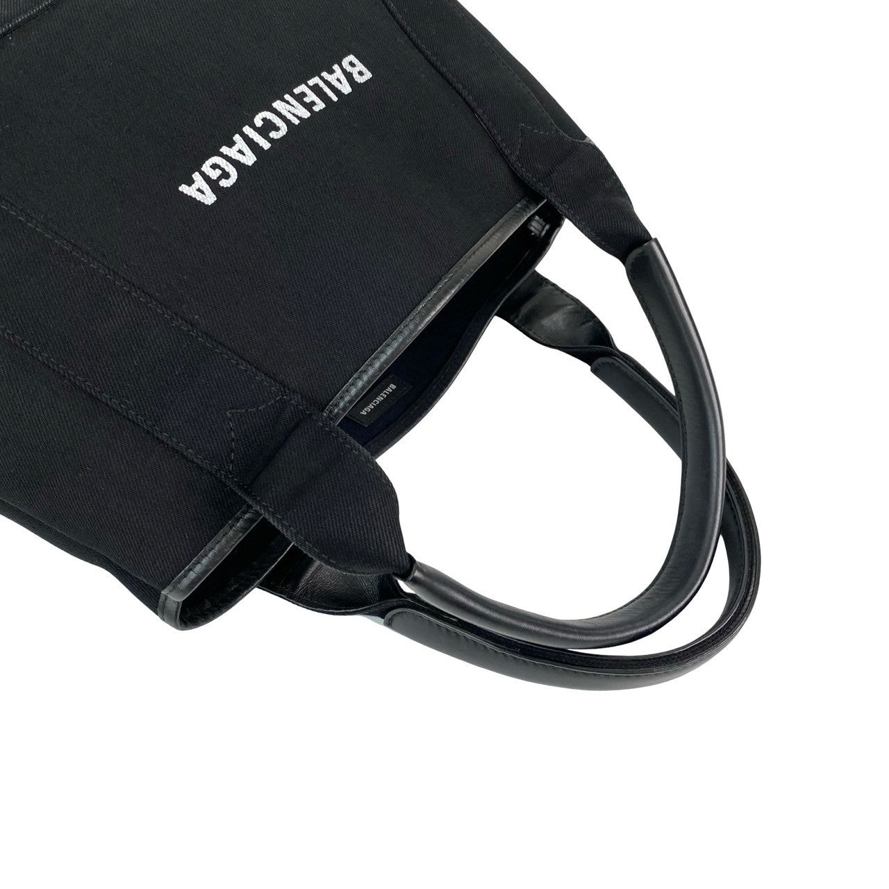 BALENCIAGA Handbag canvas black Navy Kabas