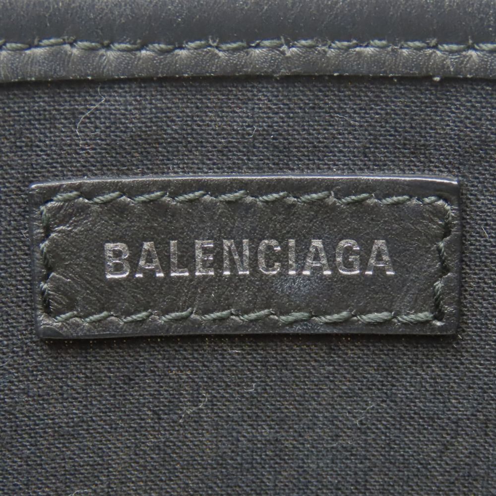 BALENCIAGA Handbag 339933 canvas off white Navy kabas Women Used Authentic
