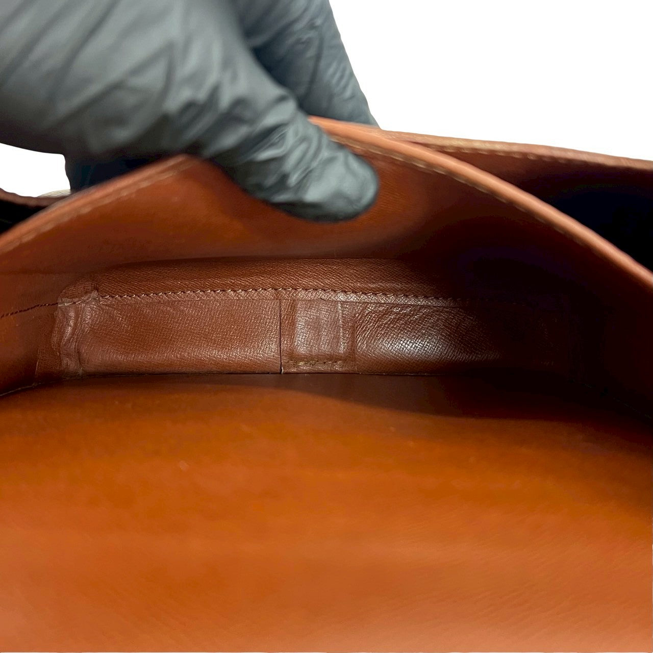 LOUIS VUITTON Shoulder Bag leather Brown Monogram Saint-Cloud