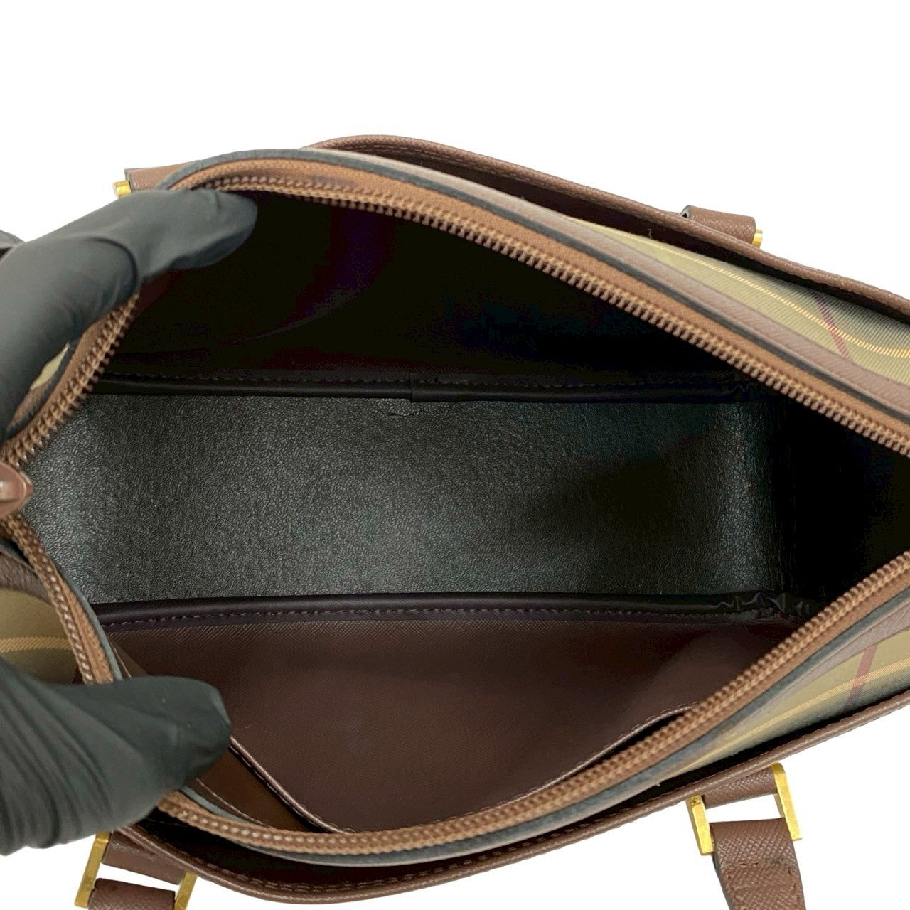 BURBERRY Handbag canvas Brown