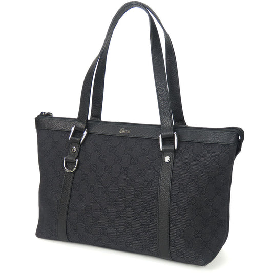 GUCCI Tote Bag 268640 GG canvas black Women Used Authentic