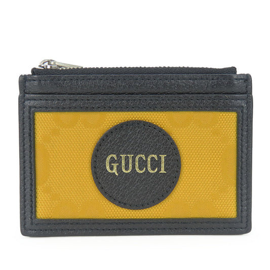 GUCCI Coin case 625583 Leather, GG Nylon yellow Off the grid Women(Unisex) Used Authentic