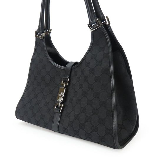 GUCCI Handbag 01719 GG canvas black Women Used Authentic