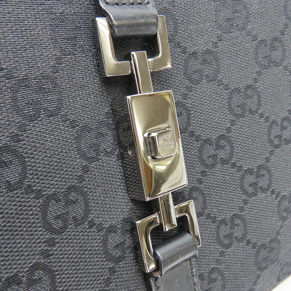 GUCCI Handbag 01719 GG canvas black Women Used Authentic