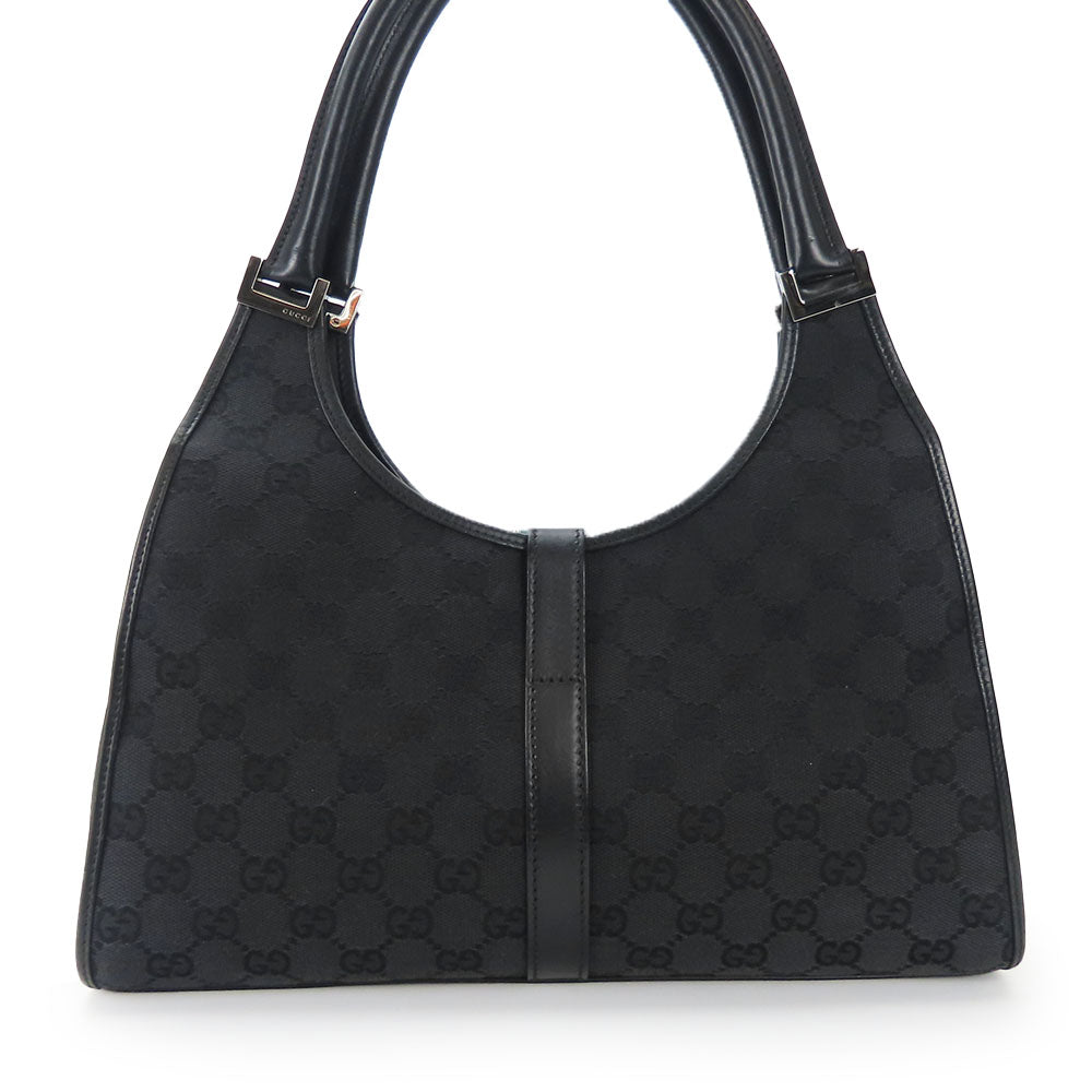 GUCCI Handbag 01719 GG canvas black Women Used Authentic
