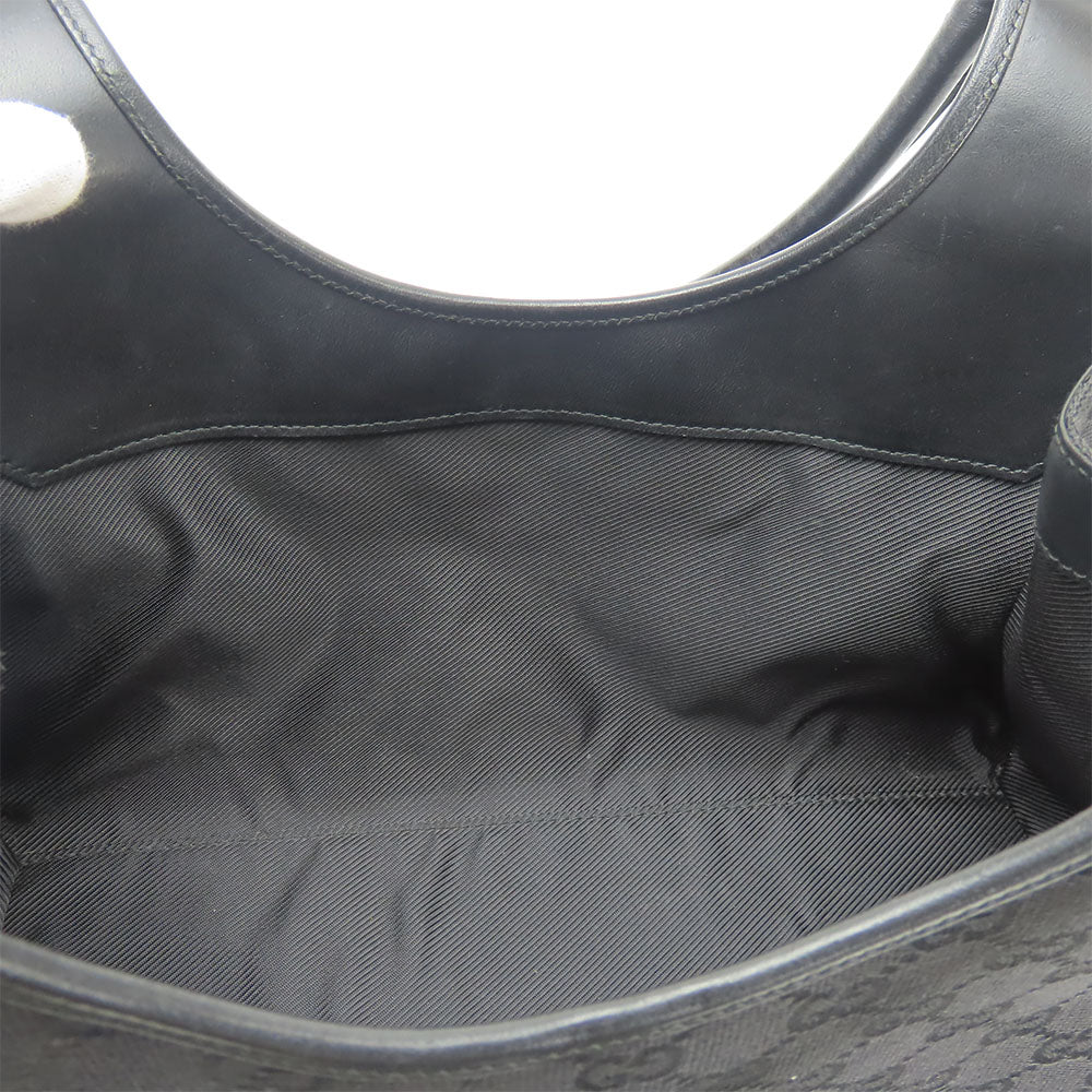 GUCCI Handbag 01719 GG canvas black Women Used Authentic