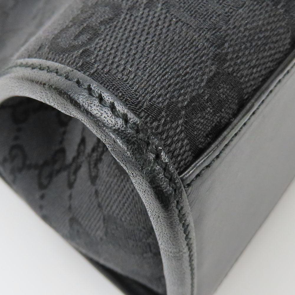 GUCCI Handbag 01719 GG canvas black Women Used Authentic
