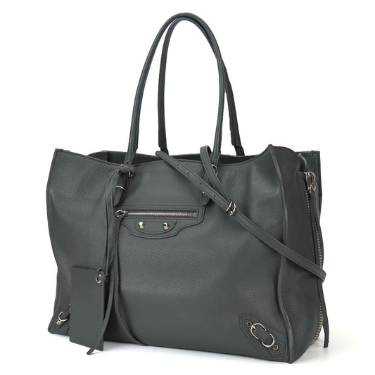 BALENCIAGA Tote Bag 432596 Calfskin gray paper