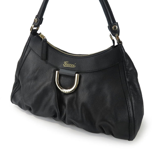 GUCCI Handbag 190525 leather black Women Used Authentic