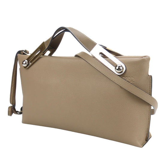 LOEWE Shoulder Bag leather Gurege Missy Women Used Authentic