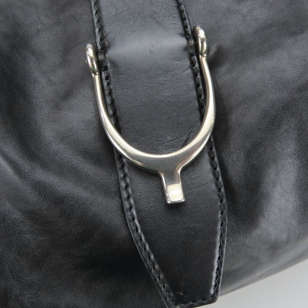 GUCCI Tote Bag 296855 leather black Soft stirrup