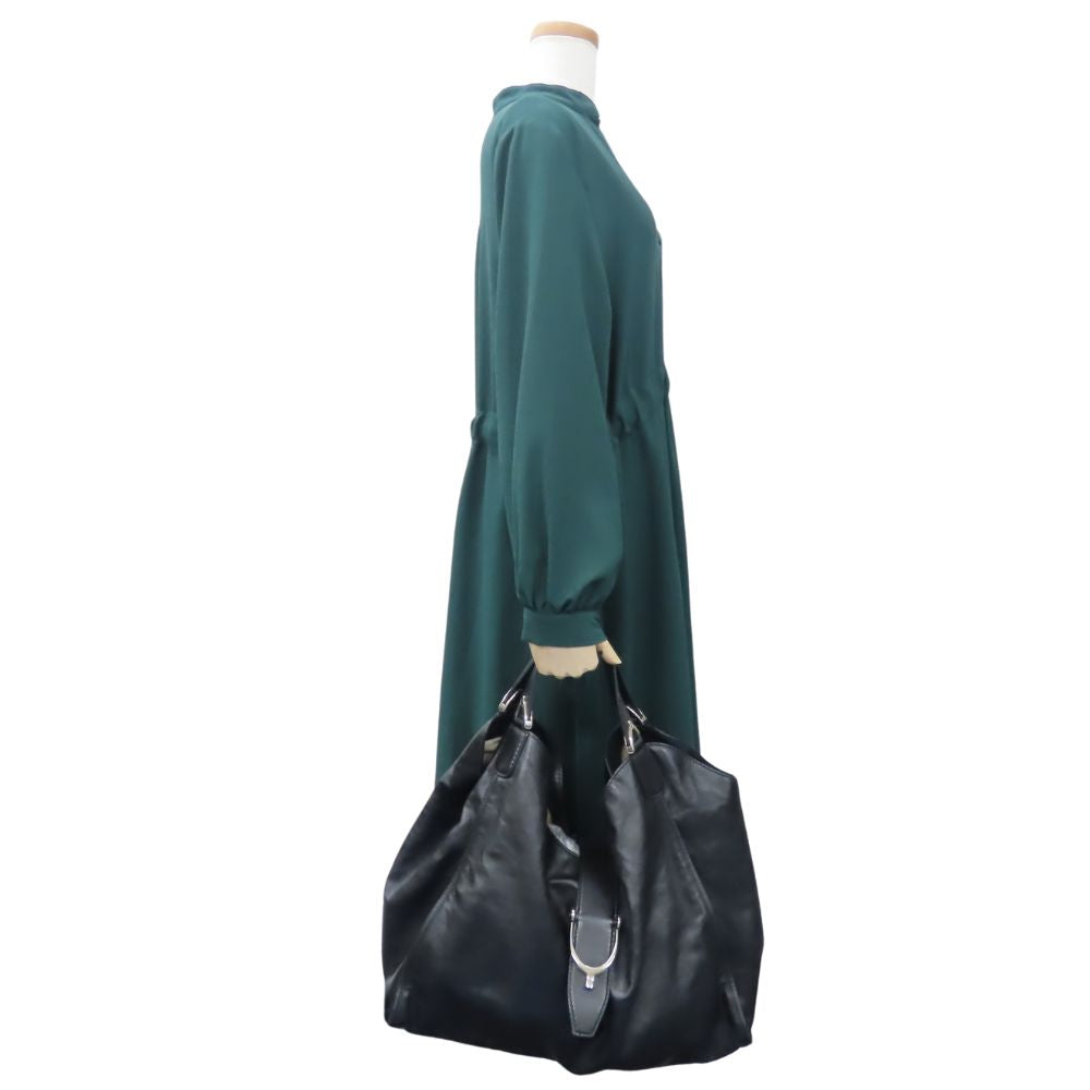 GUCCI Tote Bag 296855 leather black Soft stirrup
