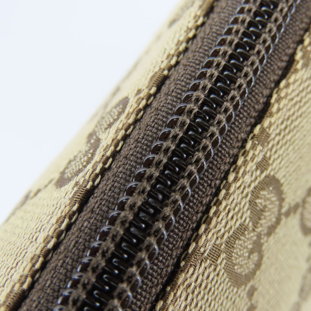 GUCCI Shoulder Bag 145857 GG canvas, leather beige Women Used Authentic
