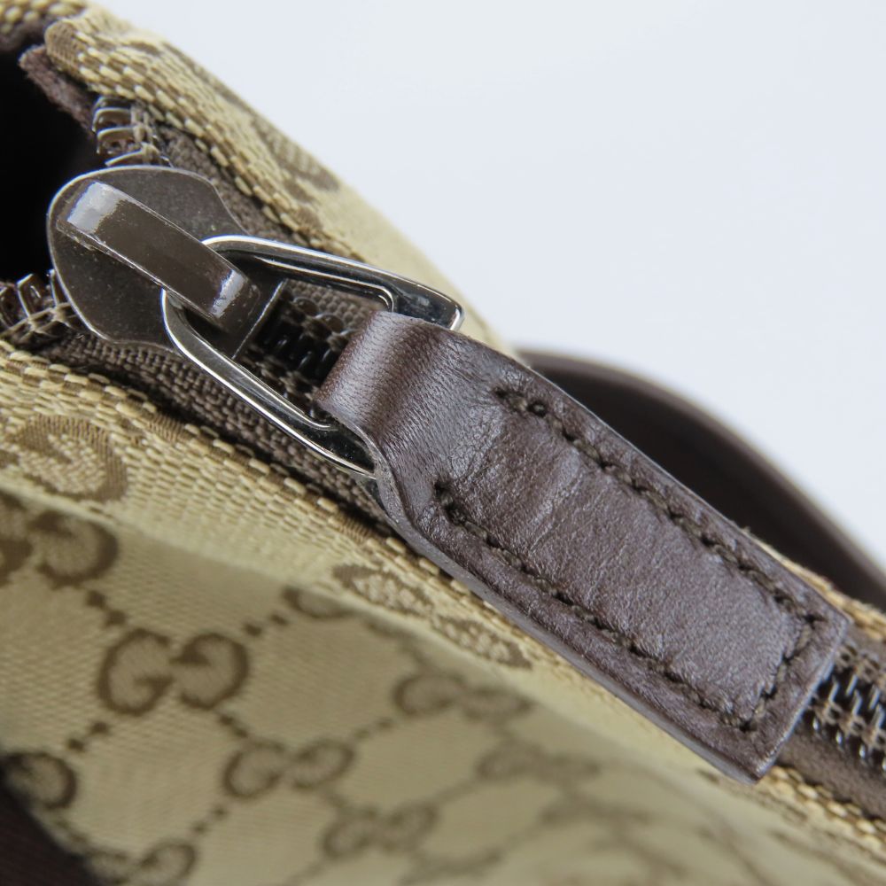 GUCCI Shoulder Bag 145857 GG canvas, leather beige Women Used Authentic